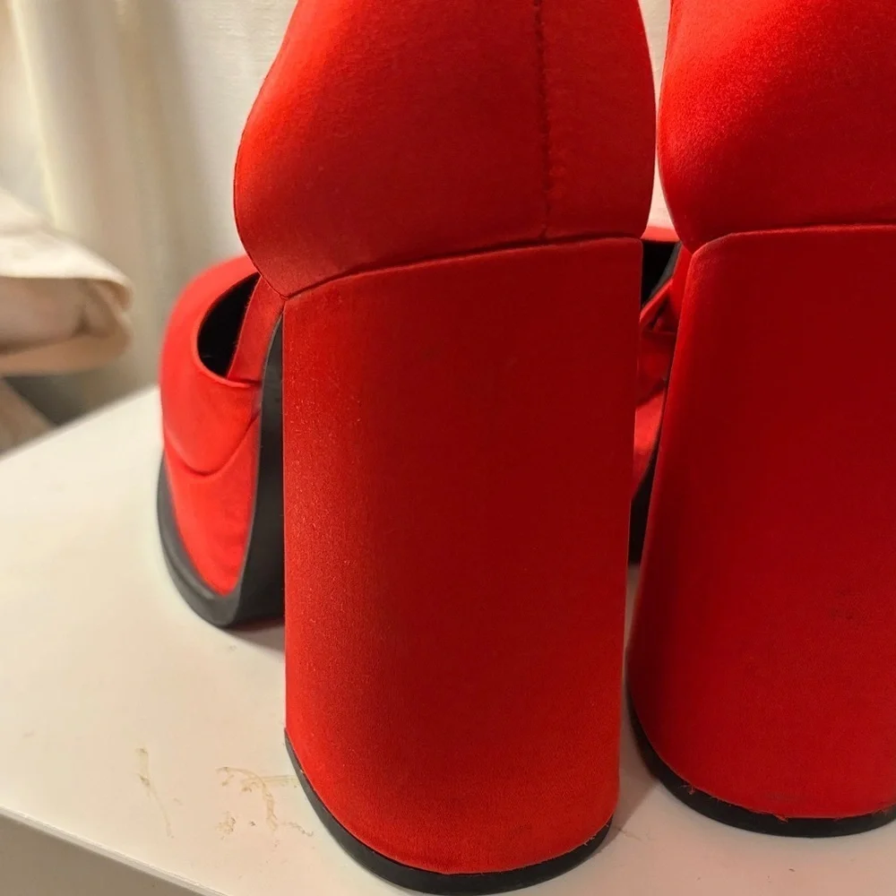 H&M Bold Red Platform Shoes